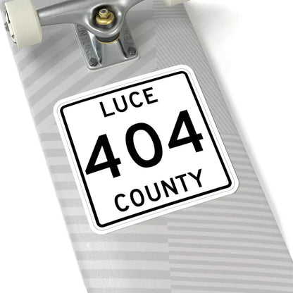 Michigan 404 Luce County (Michigan) (Road Sign) STICKER Vinyl Kiss-Cut Decal - The Sticker Space