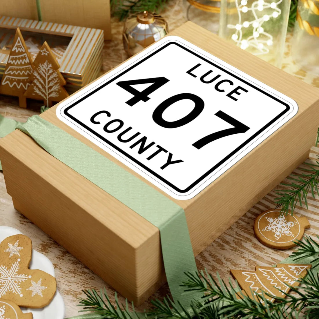 Michigan 407 Luce County (Michigan) (Road Sign) STICKER Vinyl Kiss-Cut Decal - The Sticker Space