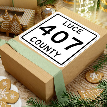 Michigan 407 Luce County (Michigan) (Road Sign) STICKER Vinyl Kiss-Cut Decal - The Sticker Space