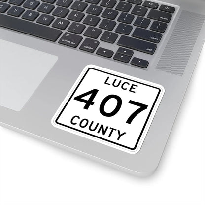 Michigan 407 Luce County (Michigan) (Road Sign) STICKER Vinyl Kiss-Cut Decal - The Sticker Space
