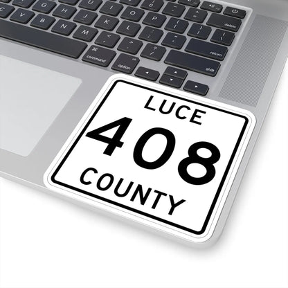 Michigan 408 Luce County (Michigan) (Road Sign) STICKER Vinyl Kiss-Cut Decal - The Sticker Space