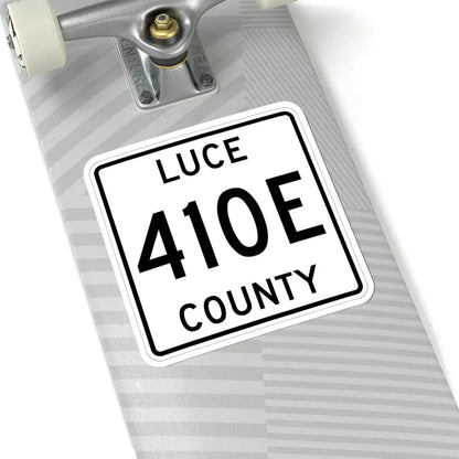 Michigan 410E Luce County (Michigan) (Road Sign) STICKER Vinyl Kiss-Cut Decal - The Sticker Space