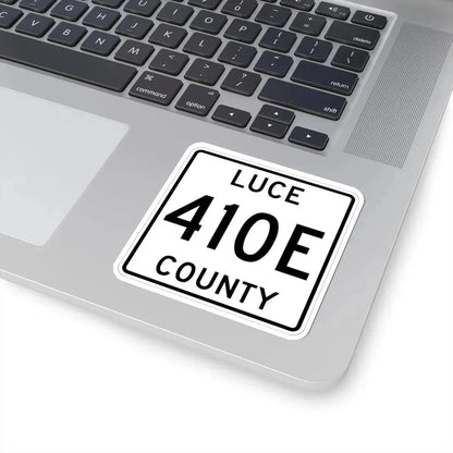 Michigan 410E Luce County (Michigan) (Road Sign) STICKER Vinyl Kiss-Cut Decal - The Sticker Space