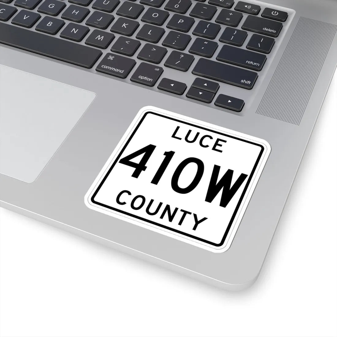Michigan 410W Luce County (Michigan) (Road Sign) STICKER Vinyl Kiss-Cut Decal - The Sticker Space