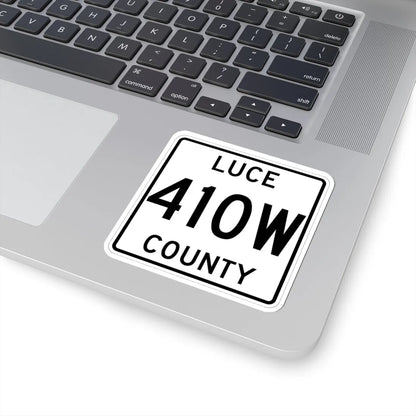 Michigan 410W Luce County (Michigan) (Road Sign) STICKER Vinyl Kiss-Cut Decal - The Sticker Space