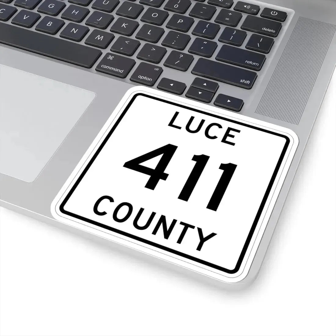 Michigan 411 Luce County (Michigan) (Road Sign) STICKER Vinyl Kiss-Cut Decal - The Sticker Space