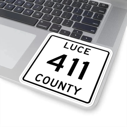 Michigan 411 Luce County (Michigan) (Road Sign) STICKER Vinyl Kiss-Cut Decal - The Sticker Space