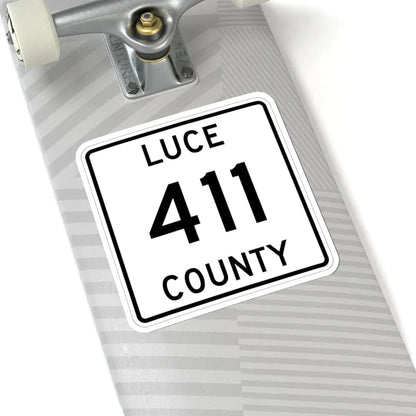 Michigan 411 Luce County (Michigan) (Road Sign) STICKER Vinyl Kiss-Cut Decal - The Sticker Space