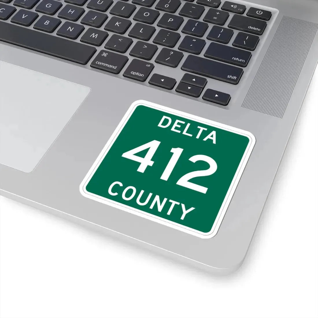 Michigan 412 Delta County (Michigan) (Road Sign) STICKER Vinyl Kiss-Cut Decal - The Sticker Space