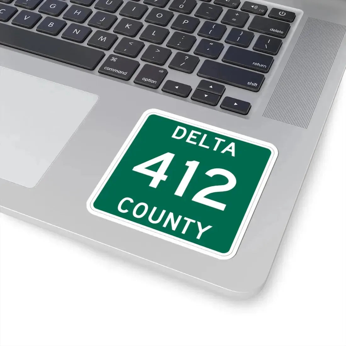 Michigan 412 Delta County (Michigan) (Road Sign) STICKER Vinyl Kiss-Cut Decal - The Sticker Space