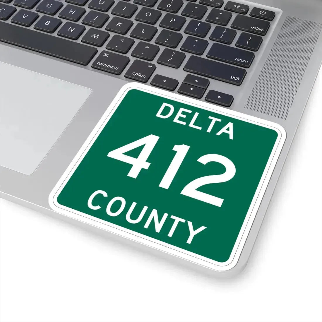 Michigan 412 Delta County (Michigan) (Road Sign) STICKER Vinyl Kiss-Cut Decal - The Sticker Space