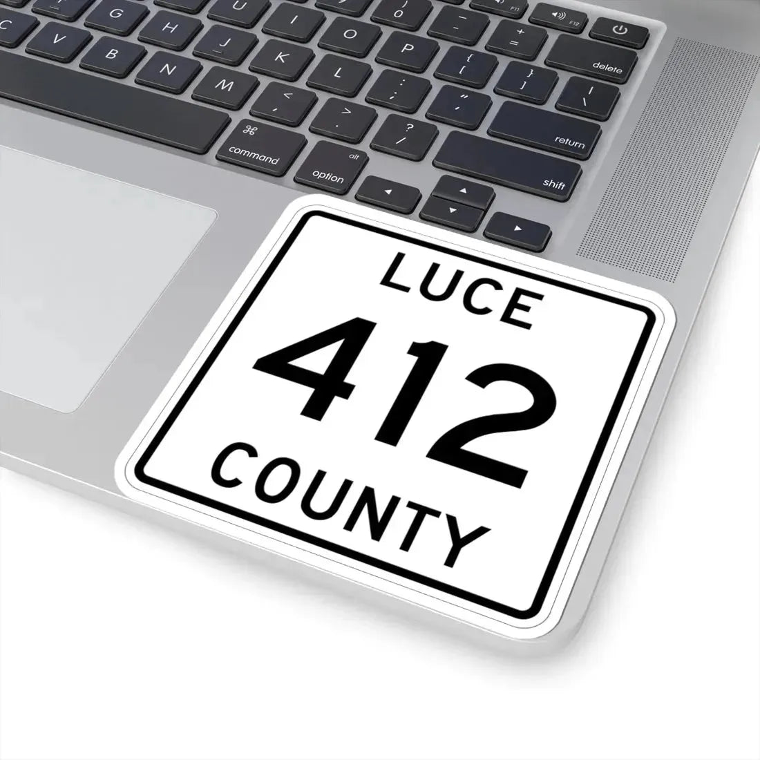 Michigan 412 Luce County (Michigan) (Road Sign) STICKER Vinyl Kiss-Cut Decal - The Sticker Space