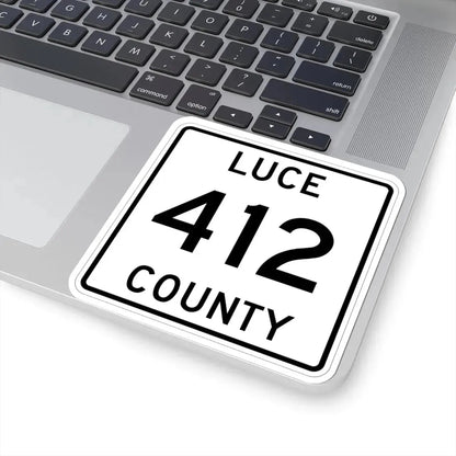 Michigan 412 Luce County (Michigan) (Road Sign) STICKER Vinyl Kiss-Cut Decal - The Sticker Space