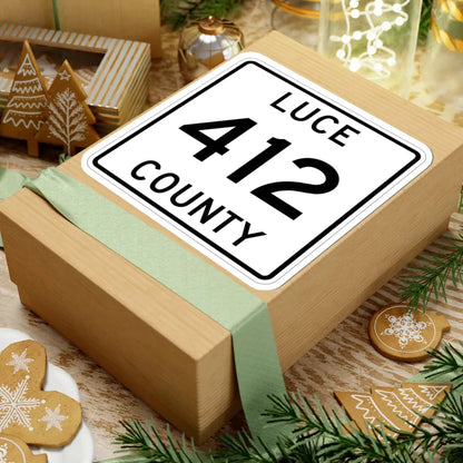 Michigan 412 Luce County (Michigan) (Road Sign) STICKER Vinyl Kiss-Cut Decal - The Sticker Space