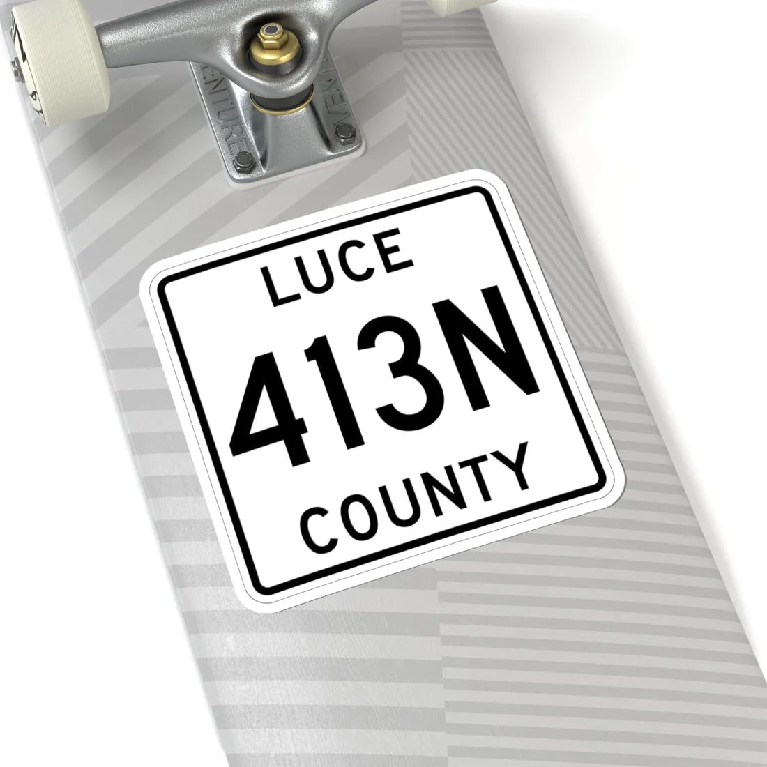 Michigan 413N Luce County (Michigan) (Road Sign) STICKER Vinyl Kiss-Cut Decal - The Sticker Space