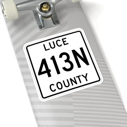 Michigan 413N Luce County (Michigan) (Road Sign) STICKER Vinyl Kiss-Cut Decal - The Sticker Space