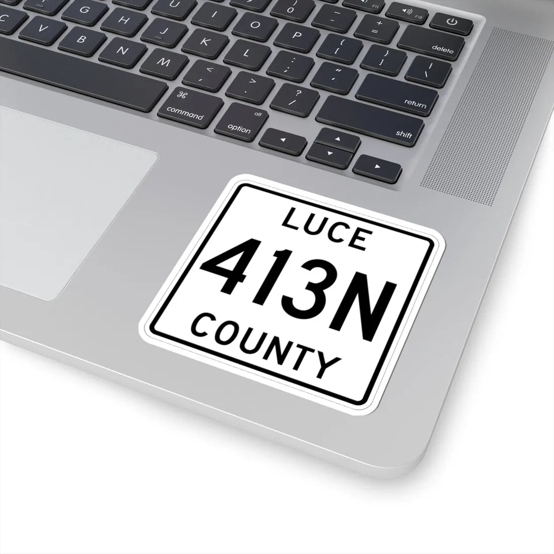 Michigan 413N Luce County (Michigan) (Road Sign) STICKER Vinyl Kiss-Cut Decal - The Sticker Space
