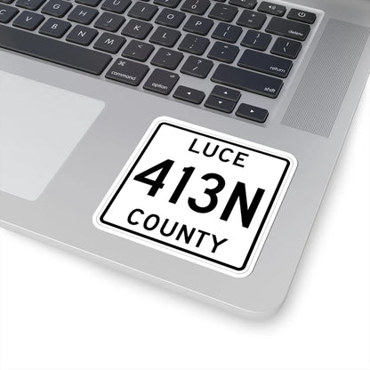Michigan 413N Luce County (Michigan) (Road Sign) STICKER Vinyl Kiss-Cut Decal - The Sticker Space
