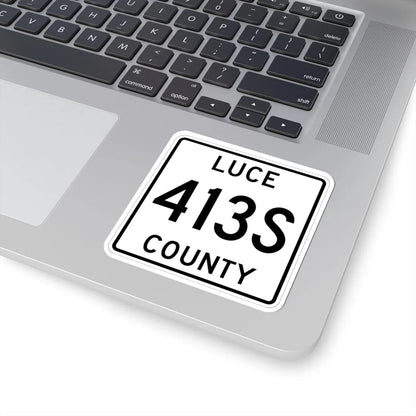 Michigan 413S Luce County (Michigan) (Road Sign) STICKER Vinyl Kiss-Cut Decal - The Sticker Space
