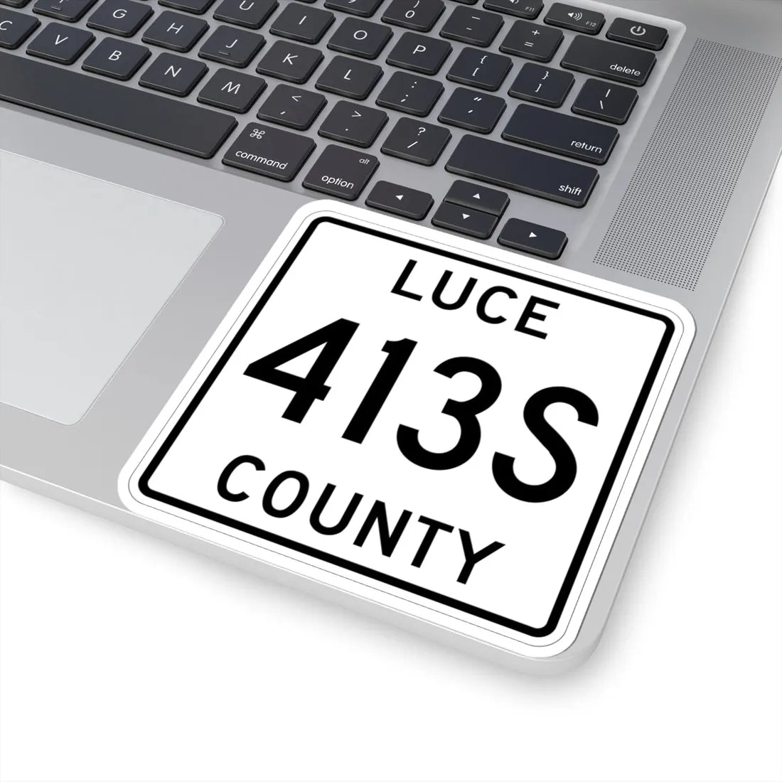 Michigan 413S Luce County (Michigan) (Road Sign) STICKER Vinyl Kiss-Cut Decal - The Sticker Space