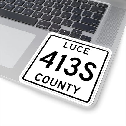 Michigan 413S Luce County (Michigan) (Road Sign) STICKER Vinyl Kiss-Cut Decal - The Sticker Space