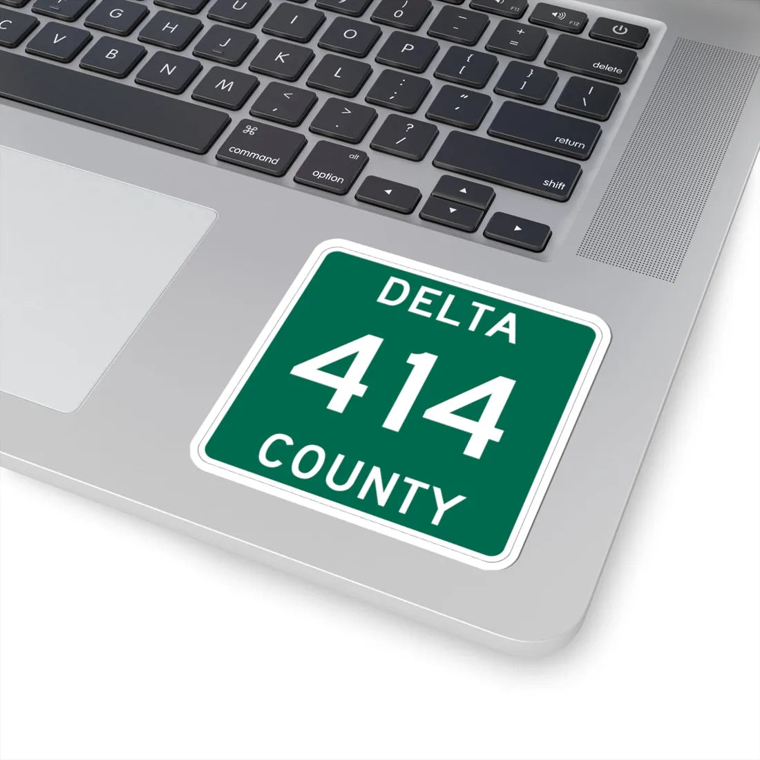 Michigan 414 Delta County (Michigan) (Road Sign) STICKER Vinyl Kiss-Cut Decal - The Sticker Space