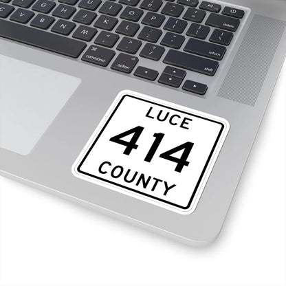Michigan 414 Luce County (Michigan) (Road Sign) STICKER Vinyl Kiss-Cut Decal - The Sticker Space