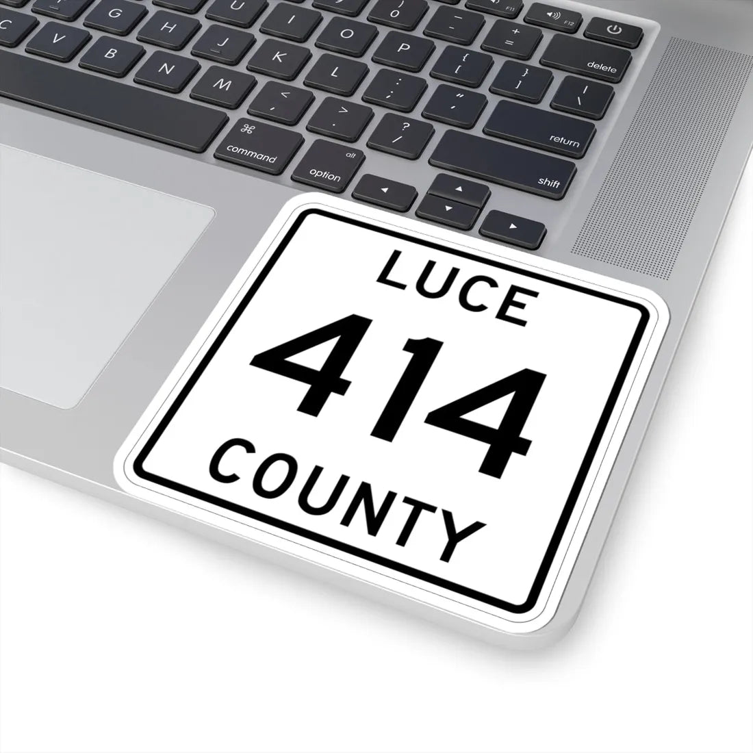 Michigan 414 Luce County (Michigan) (Road Sign) STICKER Vinyl Kiss-Cut Decal - The Sticker Space