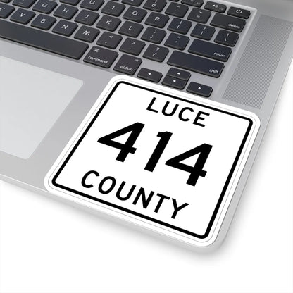 Michigan 414 Luce County (Michigan) (Road Sign) STICKER Vinyl Kiss-Cut Decal - The Sticker Space