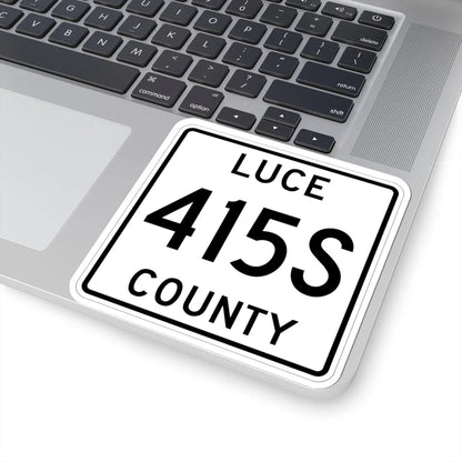 Michigan 415S Luce County (Michigan) (Road Sign) STICKER Vinyl Kiss-Cut Decal - The Sticker Space