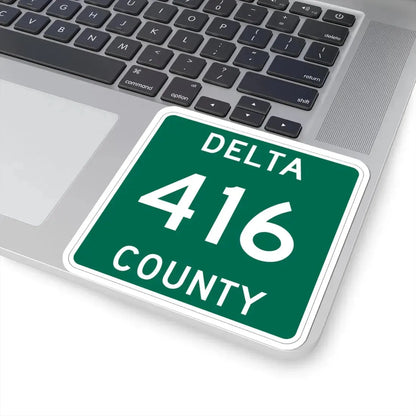 Michigan 416 Delta County (Michigan) (Road Sign) STICKER Vinyl Kiss-Cut Decal - The Sticker Space