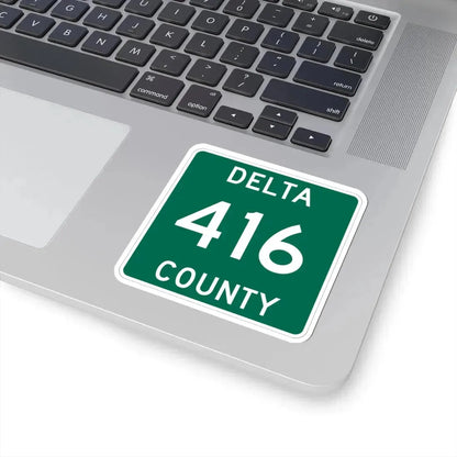 Michigan 416 Delta County (Michigan) (Road Sign) STICKER Vinyl Kiss-Cut Decal - The Sticker Space