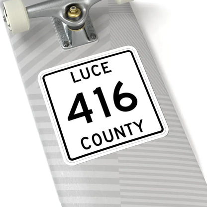 Michigan 416 Luce County (Michigan) (Road Sign) STICKER Vinyl Kiss-Cut Decal - The Sticker Space