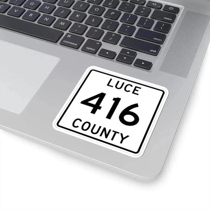 Michigan 416 Luce County (Michigan) (Road Sign) STICKER Vinyl Kiss-Cut Decal - The Sticker Space