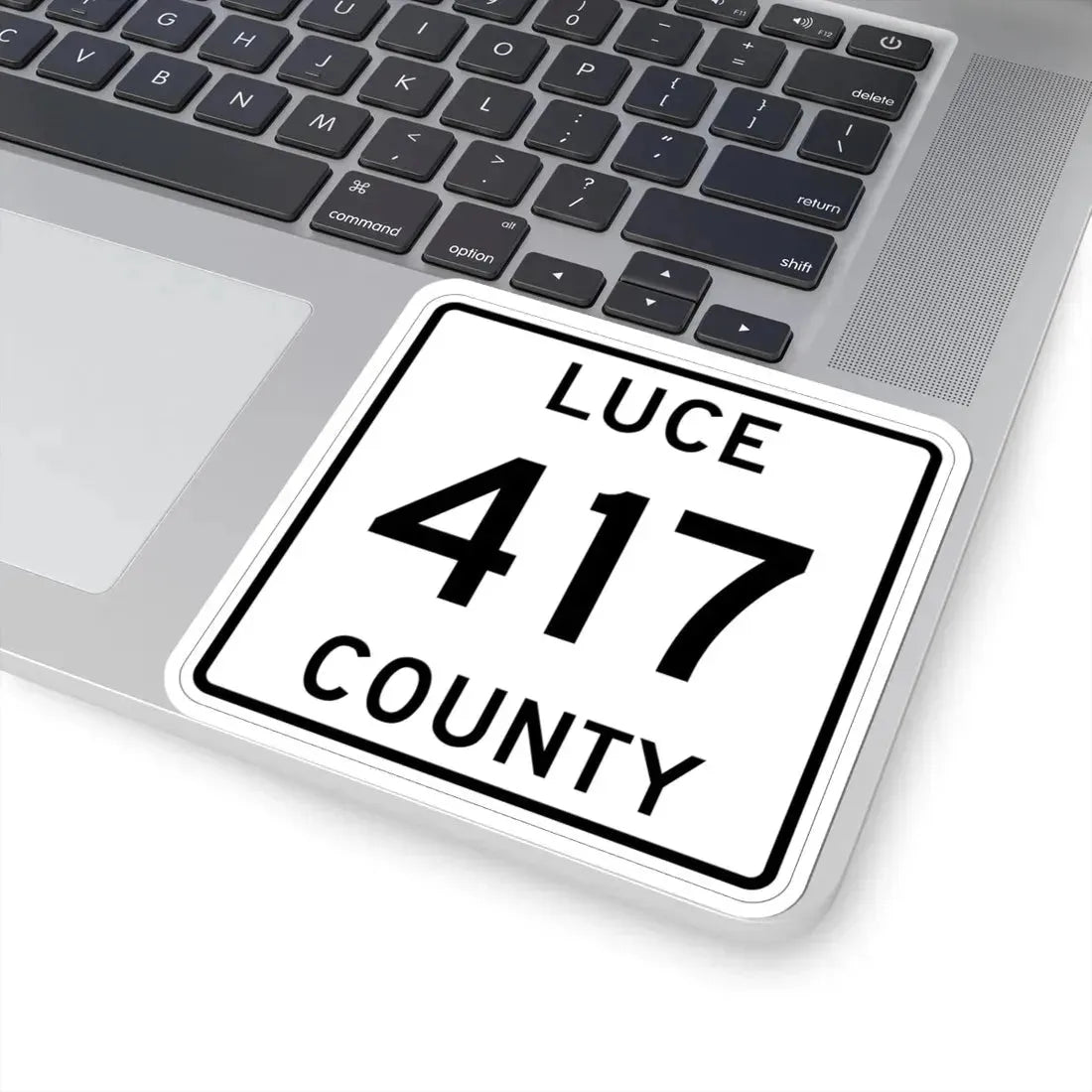 Michigan 417 Luce County (Michigan) (Road Sign) STICKER Vinyl Kiss-Cut Decal - The Sticker Space