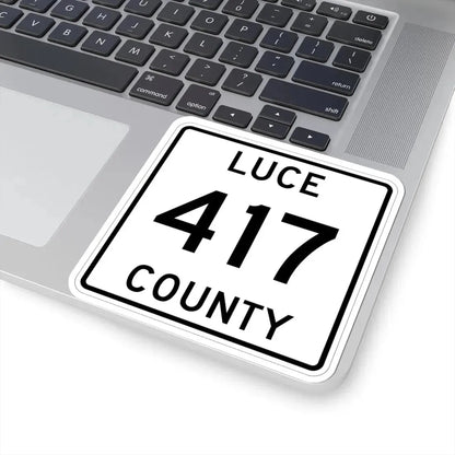 Michigan 417 Luce County (Michigan) (Road Sign) STICKER Vinyl Kiss-Cut Decal - The Sticker Space