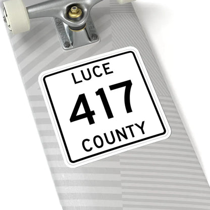 Michigan 417 Luce County (Michigan) (Road Sign) STICKER Vinyl Kiss-Cut Decal - The Sticker Space
