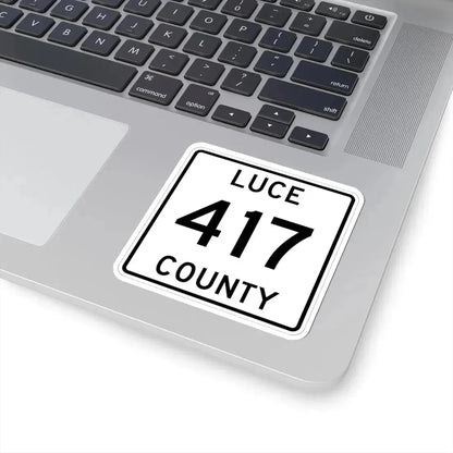 Michigan 417 Luce County (Michigan) (Road Sign) STICKER Vinyl Kiss-Cut Decal - The Sticker Space