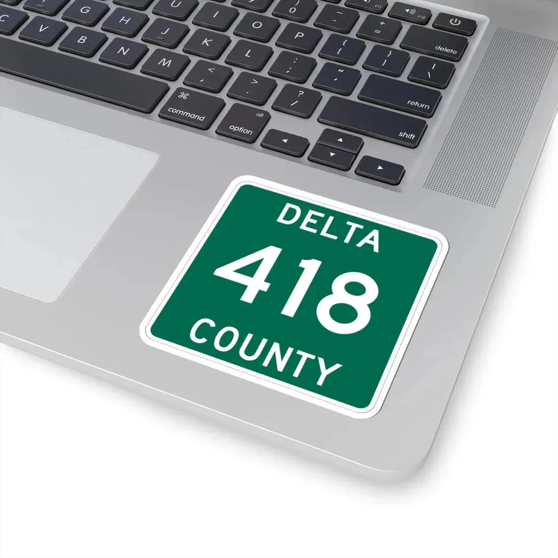 Michigan 418 Delta County (Michigan) (Road Sign) STICKER Vinyl Kiss-Cut Decal - The Sticker Space