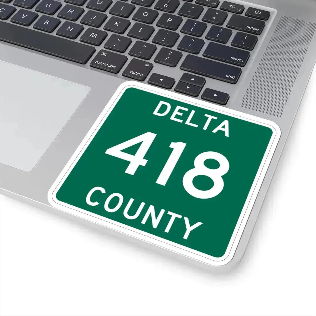 Michigan 418 Delta County (Michigan) (Road Sign) STICKER Vinyl Kiss-Cut Decal - The Sticker Space