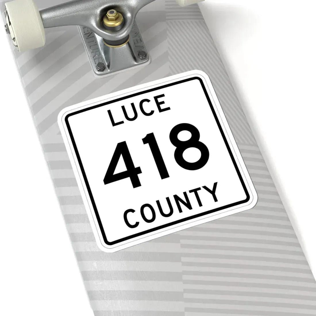 Michigan 418 Luce County (Michigan) (Road Sign) STICKER Vinyl Kiss-Cut Decal - The Sticker Space