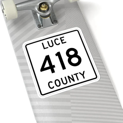 Michigan 418 Luce County (Michigan) (Road Sign) STICKER Vinyl Kiss-Cut Decal - The Sticker Space