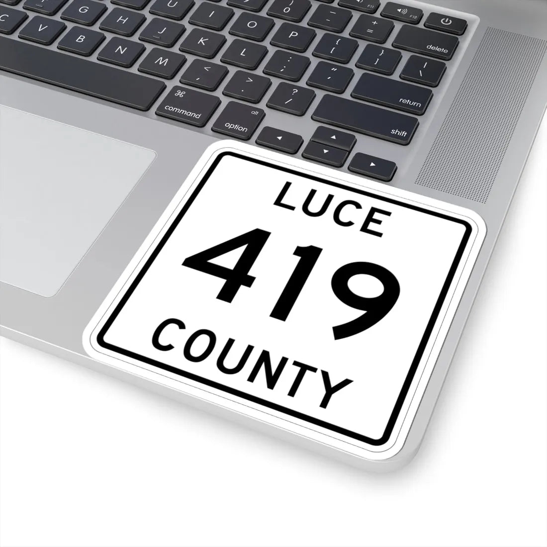 Michigan 419 Luce County (Michigan) (Road Sign) STICKER Vinyl Kiss-Cut Decal - The Sticker Space