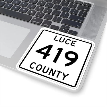 Michigan 419 Luce County (Michigan) (Road Sign) STICKER Vinyl Kiss-Cut Decal - The Sticker Space
