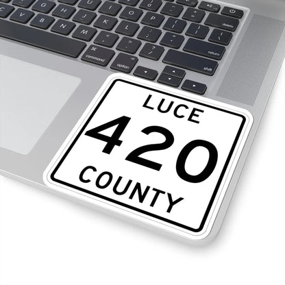Michigan 420 Luce County (Michigan) (Road Sign) STICKER Vinyl Kiss-Cut Decal - The Sticker Space