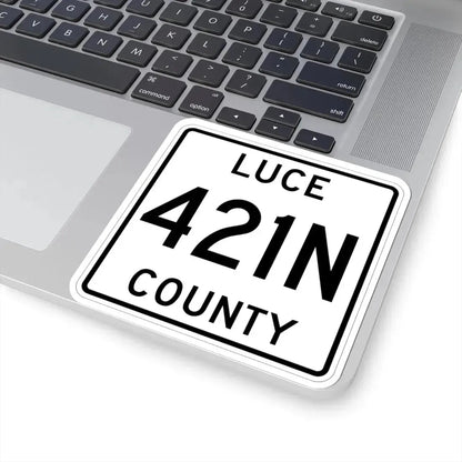 Michigan 421N Luce County (Michigan) (Road Sign) STICKER Vinyl Kiss-Cut Decal - The Sticker Space
