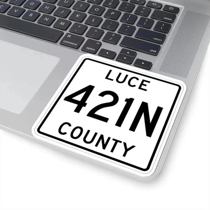 Michigan 421N Luce County (Michigan) (Road Sign) STICKER Vinyl Kiss-Cut Decal - The Sticker Space