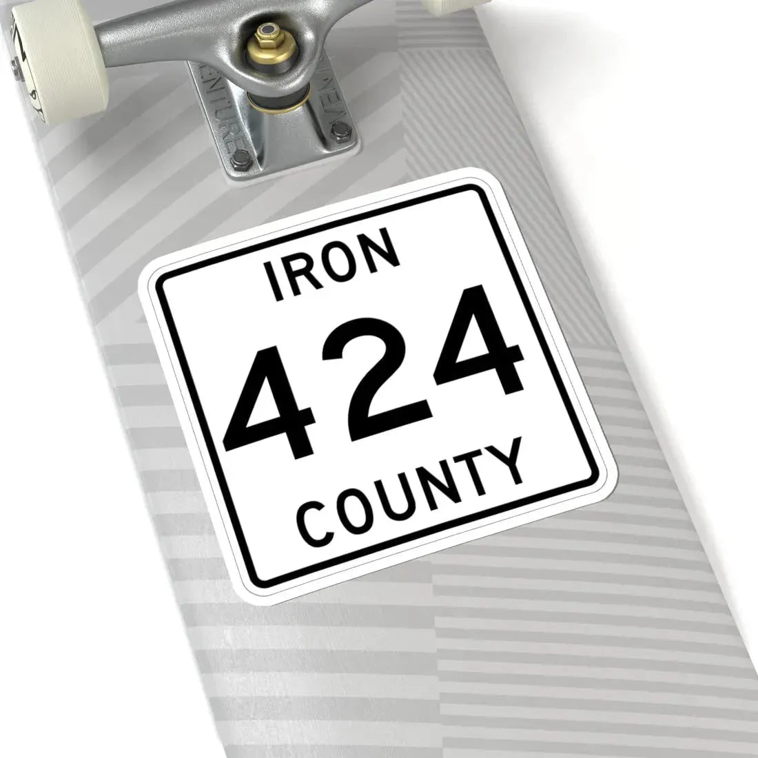 Michigan 424 Iron County (Michigan) (Road Sign) STICKER Vinyl Kiss-Cut Decal - The Sticker Space
