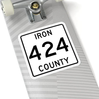 Michigan 424 Iron County (Michigan) (Road Sign) STICKER Vinyl Kiss-Cut Decal - The Sticker Space