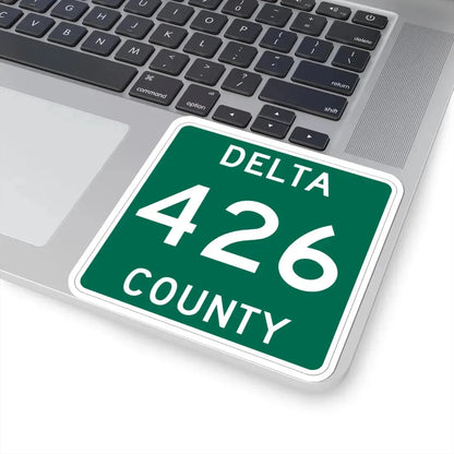 Michigan 426 Delta County (Michigan) (Road Sign) STICKER Vinyl Kiss-Cut Decal - The Sticker Space
